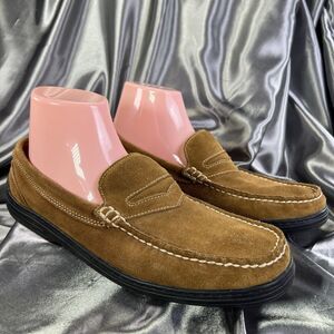 Tommy‎ Bahama Loafers Men’s 9.5M Desert Brown Leather Slip On Boat Shoes Summer